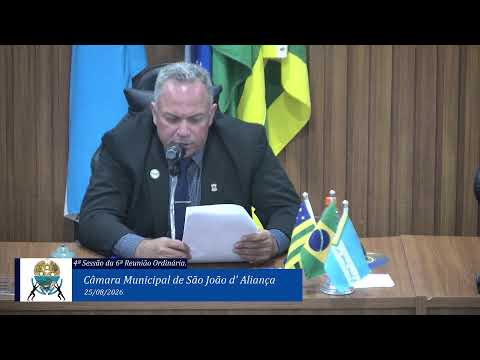 4º SESSÃO DA 6º REUNIÃO ORDINÁRIA