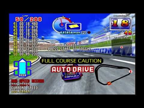 Daytona USA 2 - 200 Mile Race - Full Course Caution & Pit Stop
