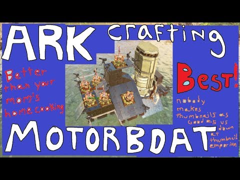 Crafting Motorboat with Indy Forge Tutorial. PvP mobile crafting station. ARK Survival Evolved