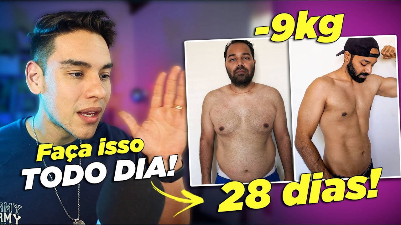 COMO PERDER 9kg EM 28 DIAS! 🔥Passo Passo completo! (é sério)