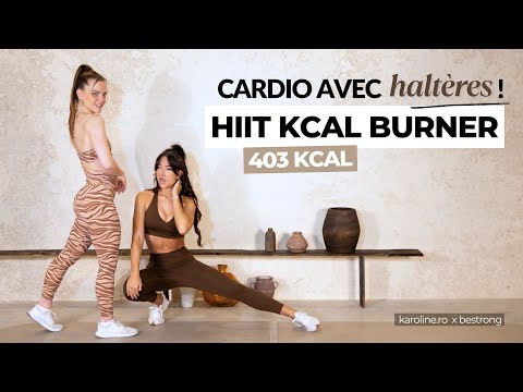 CARDIO HIIT - 403 KCAL  - Perte de gras - Haltères