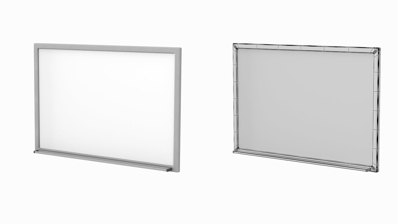 Whiteboard PBR 3D Modell