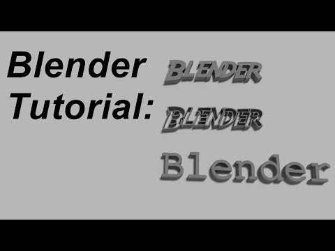 Blender Tutorial: Changing font style