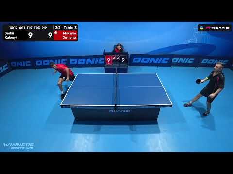 13:15 Serhii Kalenyk - Maksym Deineha 01.09.2023 TT Euro.Cup  Ukraine Master. TABLE 3