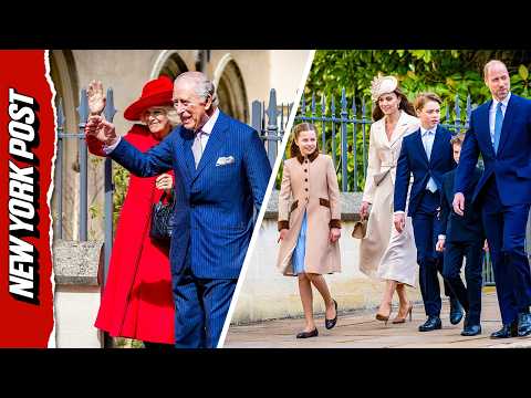 Royal Family Attends Easter Sunday Service at Windsor Castle