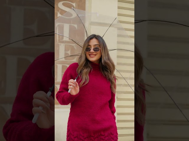 سويتر/بلوزة (كنزة) تريكو نسائية فاخرة بتفاصيل جدائل بارزة – خمري داكن