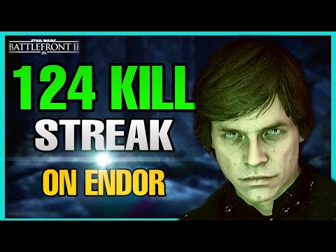 Luke Skywalker 124 killstreak/Gameplay - Star Wars Battlefront 2