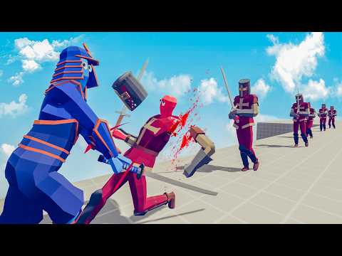 SQUIRE TEAM vs SAMURAI TEAM | TABS - Totally Accurate Battle Simulator