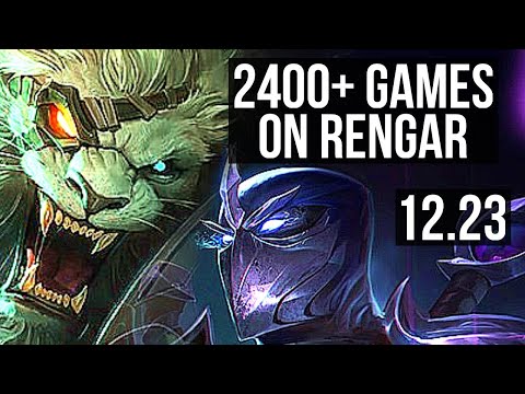 RENGAR vs SHEN (TOP) | 9/0/8, 2400+ games, 1.6M mastery, Legendary | KR Diamond | 12.23