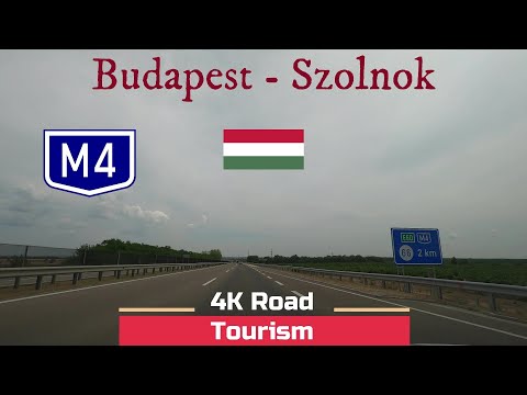 Driving Hungary: M4 Budapest - Szolnok - 4k new expressway drive to East Hungary