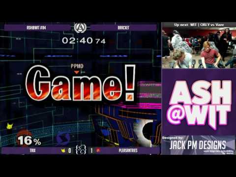 Trix (Marth, Pikachu) vs Pleasantries (Samus) - ASH@WIT #84 Melee Bracket