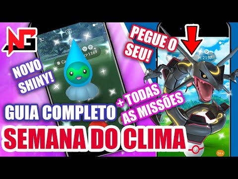 GUIA COMPLETO DA SEMANA DO CLIMA | E EVENTO RELÂMPAGO DO RAYQUAZA - POKEMON GO