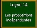 Leçon 14 - Les propositions indépendantes