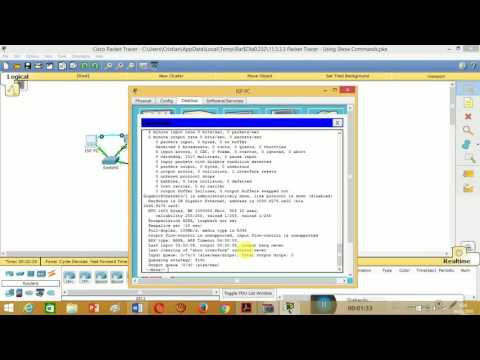 cisco packet tracer 11.3.3.3 uso de los comando show...