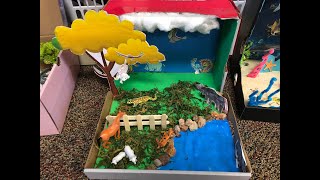 2nd Grade Science Diorama Project - Habitat of Animals #diorama #animals #habitat #science #project