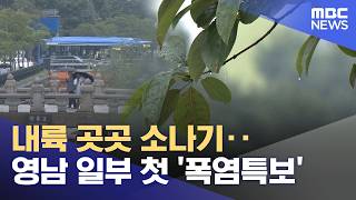 내륙 곳곳 소나기‥영남 일부 첫 '폭염특보' (2026.06.17/12MBC뉴스)