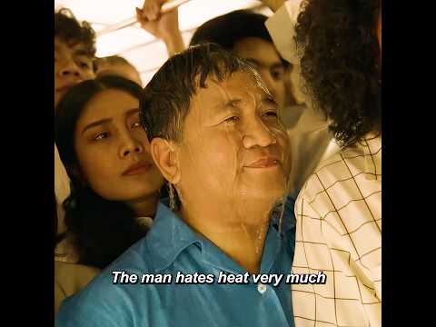 The man sweats heavily in hot weather #movie #film #viralvideo