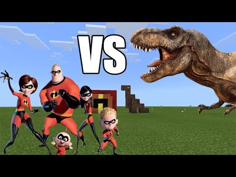 The Incredibles vs T-Rex | Minecraft PE
