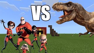 The Incredibles vs T-Rex | Minecraft PE