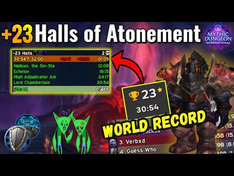MDI World Record +23 Halls of Atonement! | Protection Warrior PoV