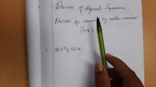 Class 8 | Chap 14 | Factorisation | Division of monomial by monomial, Polynomial by monomial