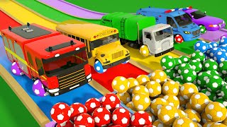 Wheels on the Bus + Rain Song | Soccer Ball Wheels and Planes | Baby Nursery Rhymes & Kids Songs