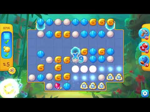 fishdom6714 very hard  （フィッシュダム　level 6714 ベリーハード）　パズルゲーム