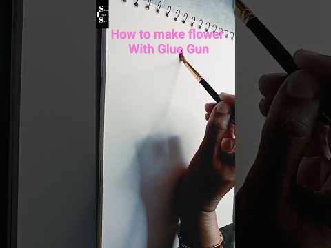 How to make flower🌺with glue gun #acrylicpainting #art #relaxing #shorts #viralvideo #trending