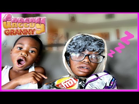 GREEDY GRANNY COMES TO VISIT & EATS ALL OUR SNACKS!| Pretend play fun