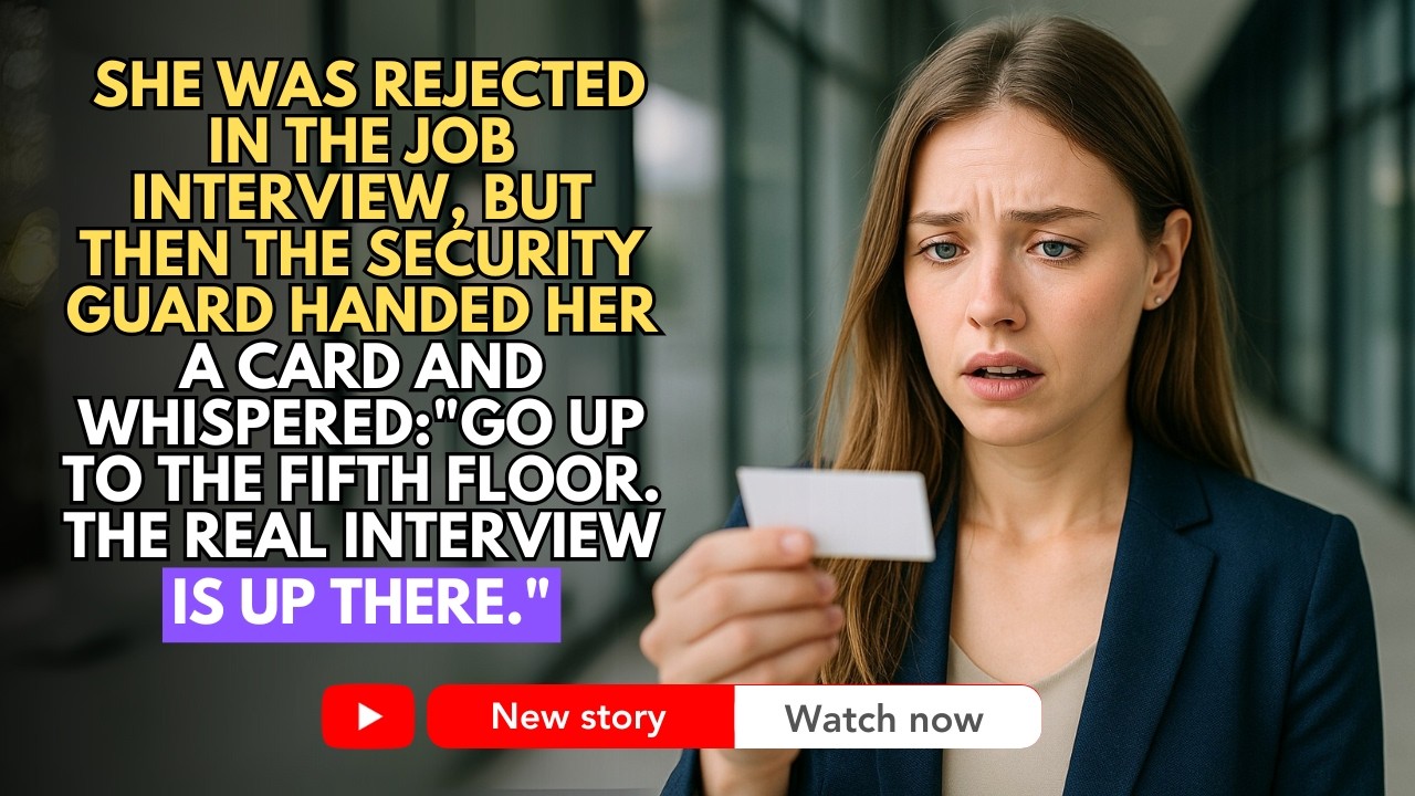 She Was Rejected In The Job Interview, But Then The Security Guard Handed Her A Card And Whispered..