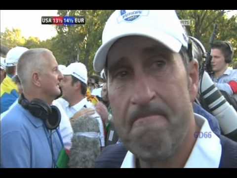 José Maria Olazábal Emotional Interview After Europe Win 2012 Ryder Cup