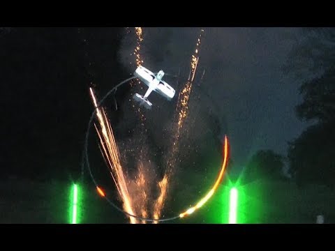 "RING OF FIRE" NIGHT FLYING WITH PYROS / FIREWORKS - FOAMIES AT RAGLEY HALL - 2017