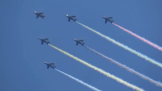 TOKYO2020 ブルーインパルス飛行 東京オリンピック 東京スカイツリー 浅草・吾妻橋 (2021.7.23)