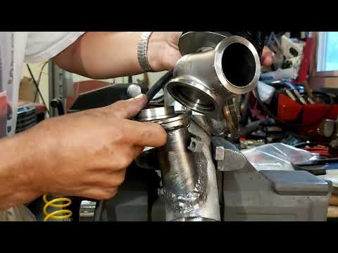 Waste gate install procedure using  an air compressor, Tial V-band flange style install