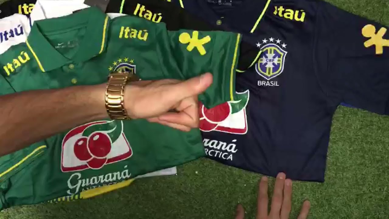Watch Now Camisa Brasil Treino Polo Guarana Tailandesa 1 1 Camisa Brasil Treino Polo Guarana Tailandesa 1 1