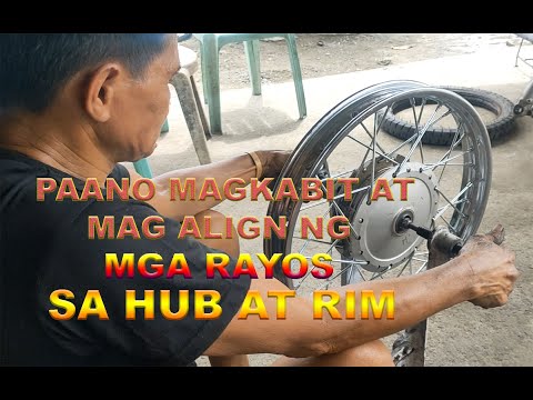 PAANO MAGKABIT AT MAG ALIGN NG MGA RAYOS SA HUB AT RIM NG MOTOR|Reynolds MotoVlog