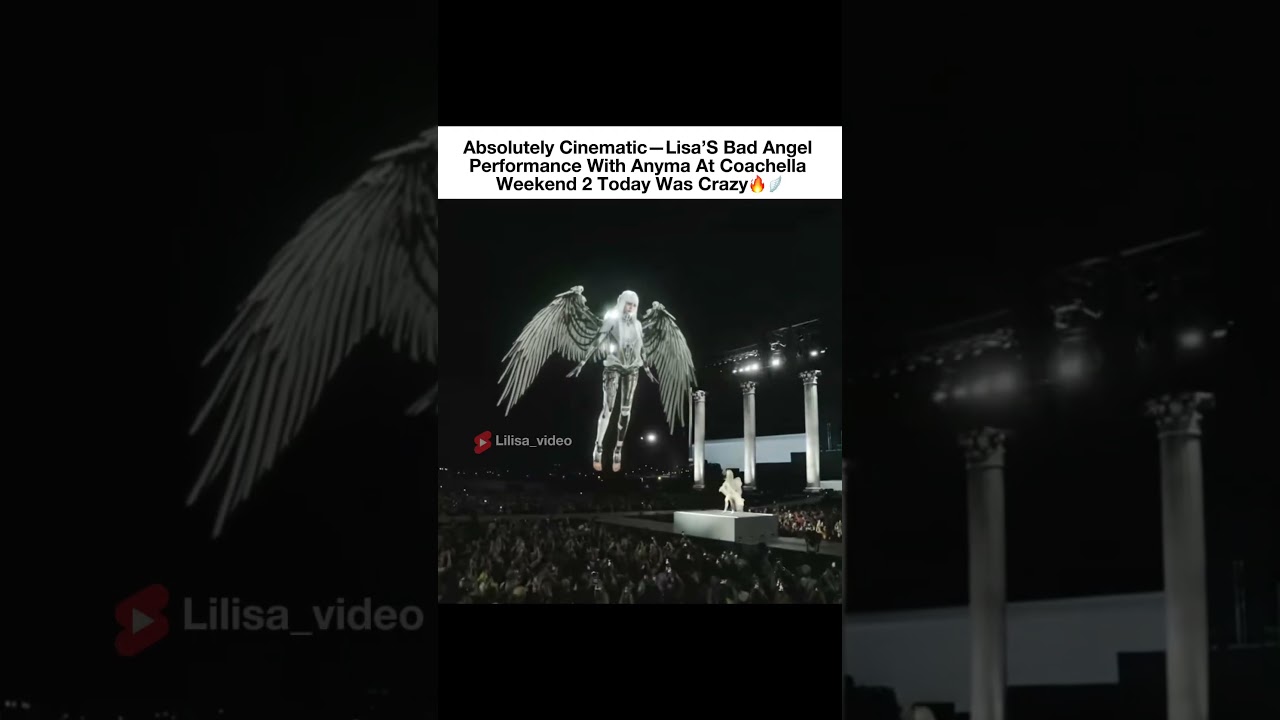 Lisa’s Bad Angel with Anyma at Coachella week 2 was crazy today 🪽 #lisa #blackpink #블랙핑크 #리사