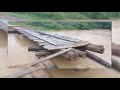 Moradores de Nova Brasilândia ficam ilhados após chuva destruir pontes