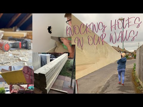 LOFT EXTENSION Preparations! Knocking Holes in Our Walls and Clearing the Loft!!