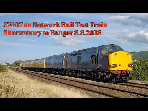 Prestatyn 8.8.2018 - HNRC / Colas 37 on Network Rail test train -Class 37