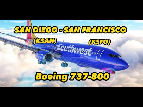 BOEING 737-800 | Live Weather I KSAN - KSFO I FULL FLIGHT | #msfs2020