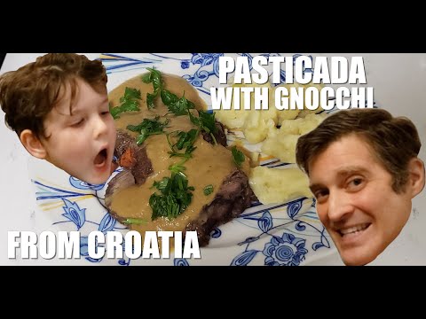 How to Cook PAŠTICADA and GNOCCHI Recipe from CROATIA - Father and Son Cook the World
