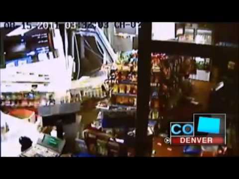VIDEO - Thieves Drive Through Brick Wall of Denver Gas Station