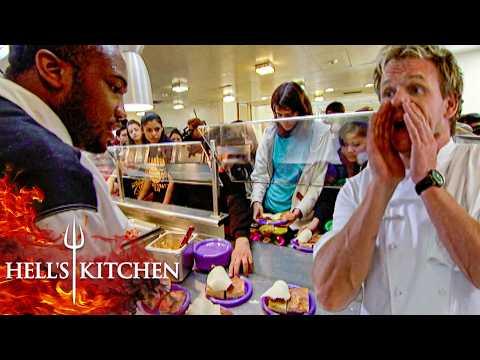 Chef Ramsay Challenges the Black Jackets To Cook a High School Lunch