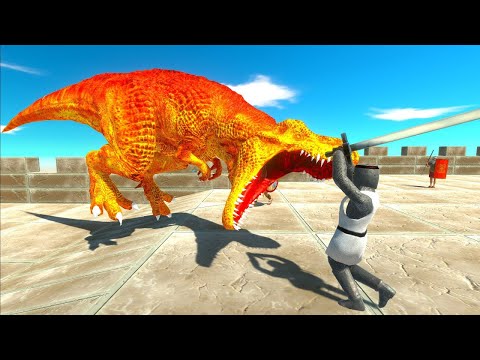 FIRE T-REX DEATH RUN - Animal Revolt Battle Simulator