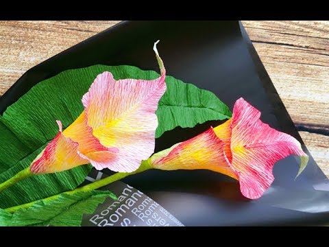 ABC TV | How To Make Calla Lily Paper Bouquet Flower From Crepe Paper #1 - Craft Tutorial