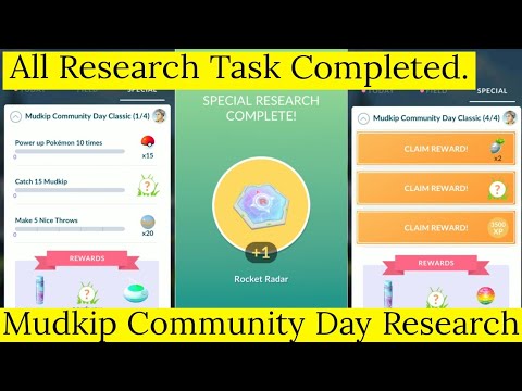 Mudkip Community Day Classic Research Pokemon Go | Community Day 2022 Pokemon Go Today Research