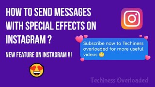 How to send DM messages with special effects on Instagram | New feature of Instagram |