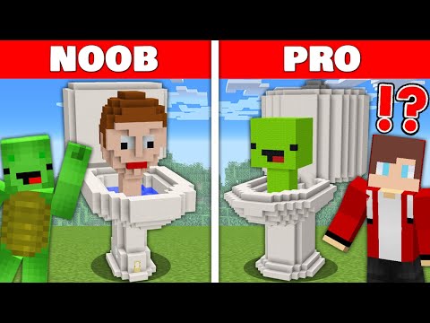 JJ and Mikey - JJ and Mikey SKIBIDI TOILET BUILD BATTLE in Minecraft Funny Challenge - Maizen Mizen JJ and Mikey