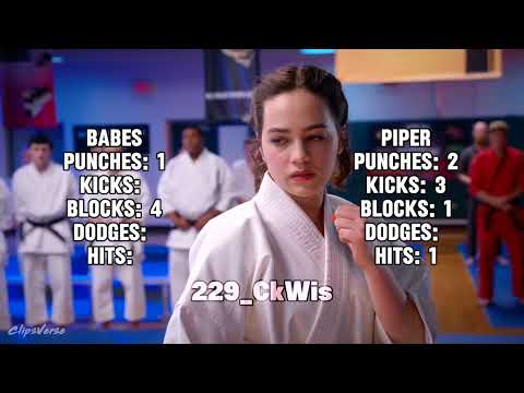 Babes vs Piper Combat Count (Cobra kai Season 4 Episode 9 "The Fall") 
